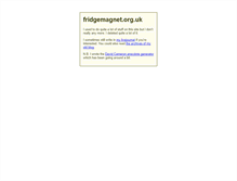 Tablet Screenshot of fridgemagnet.org.uk